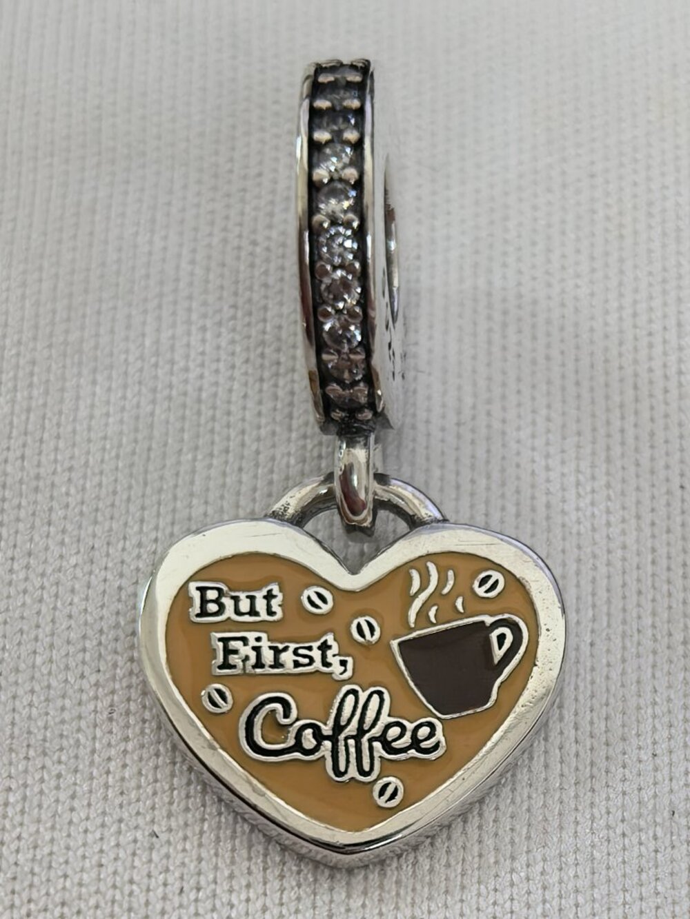 Pandora Coffee Exclusive Dangle Charm Pendant, S925 Silver Jewelry